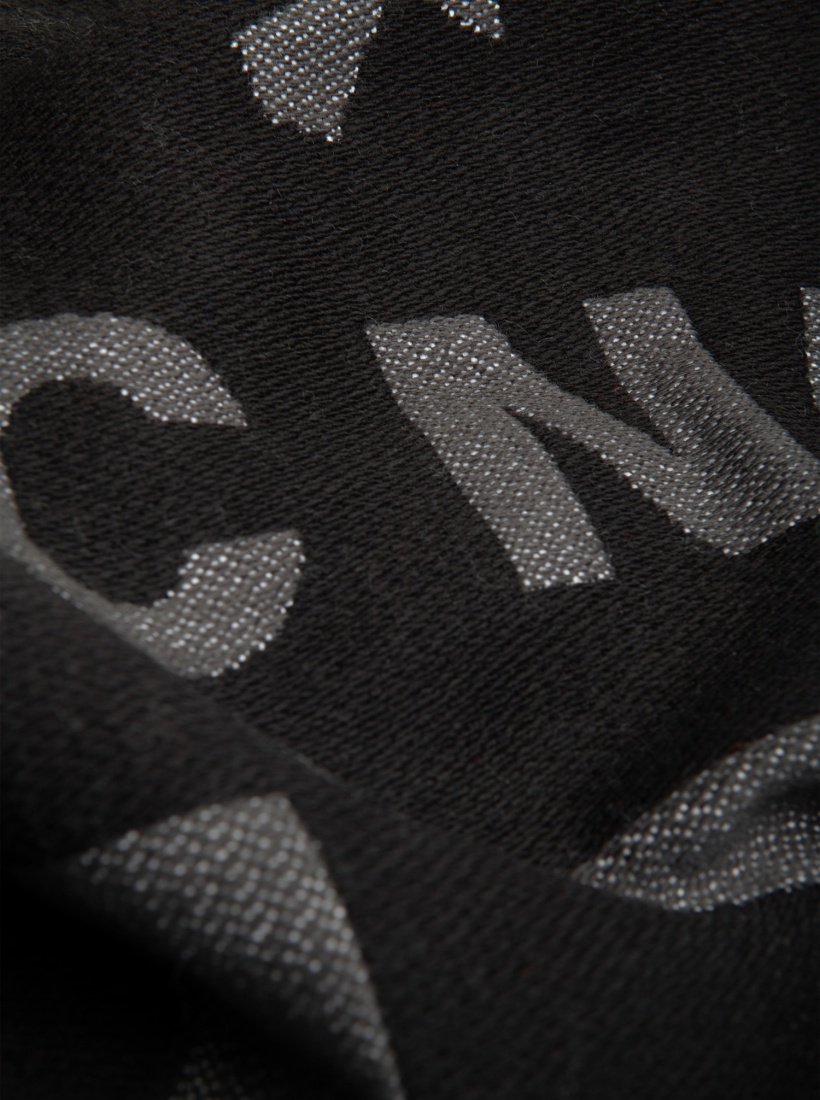Plaid Tricoté Logo Hermines Noir