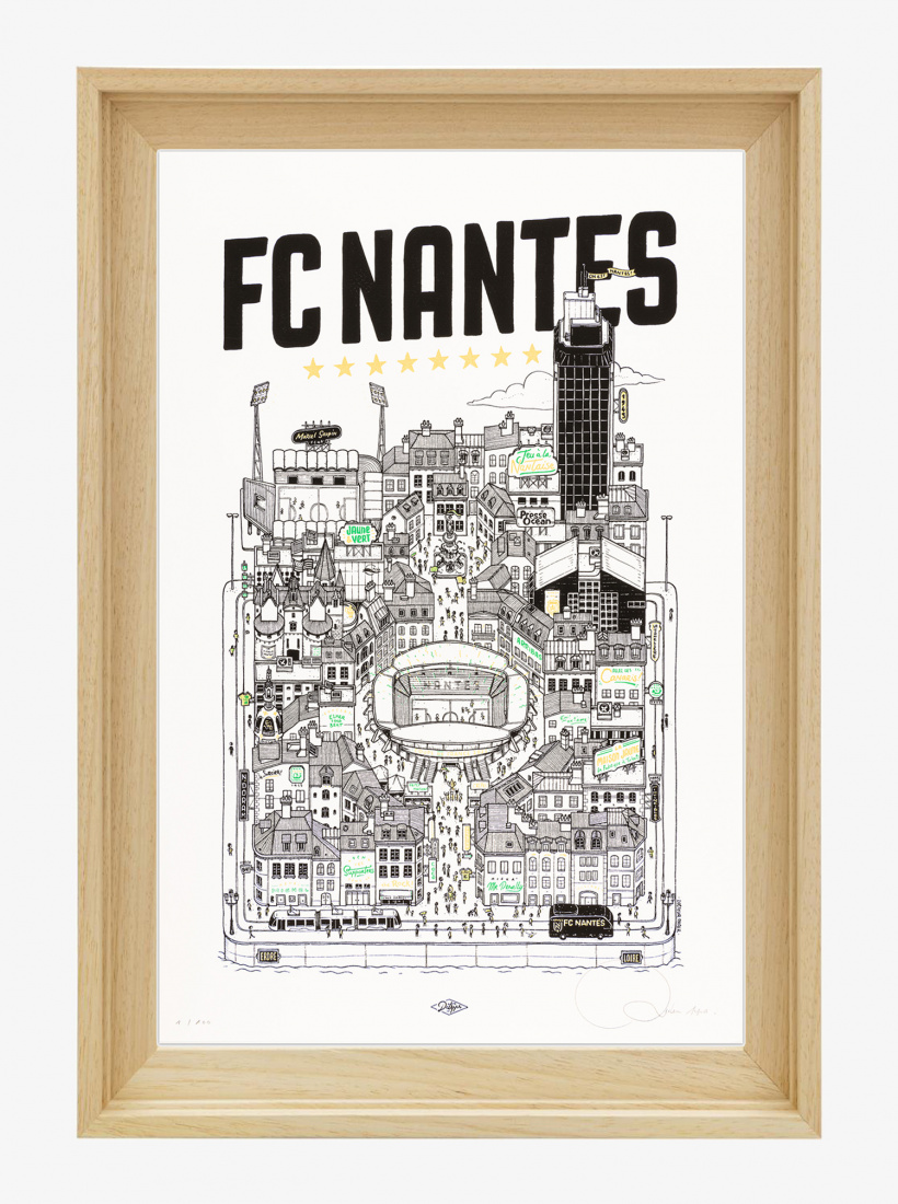Illustration FC Nantes x Docteur Paper - Edition Limitée Dorée